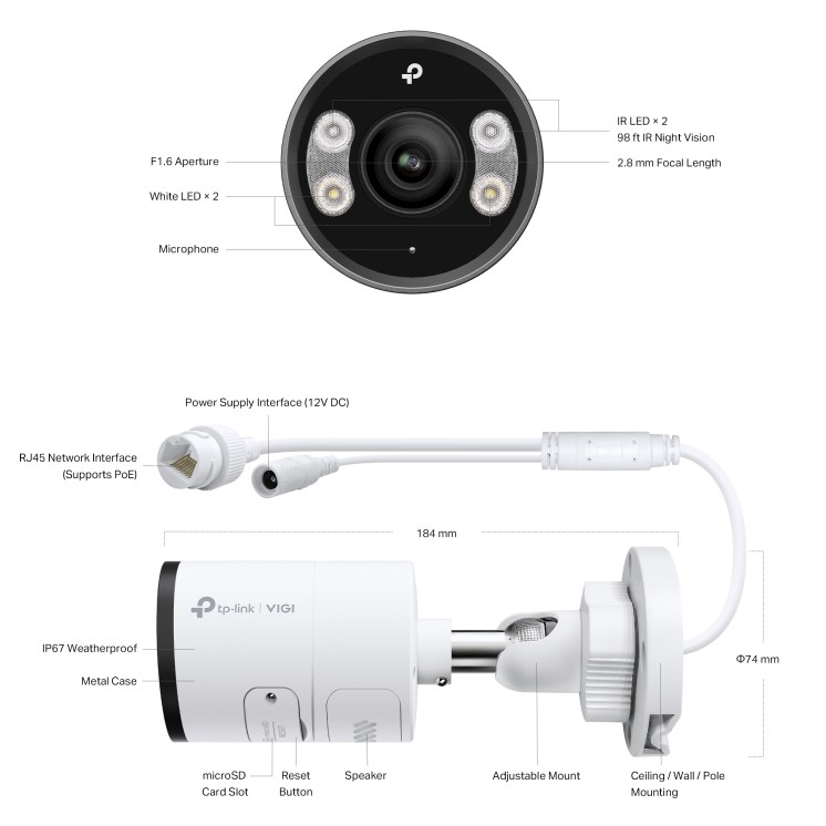 Visuel composition du TP-LINK VIGI INSIGHT S385 (2.8MM)