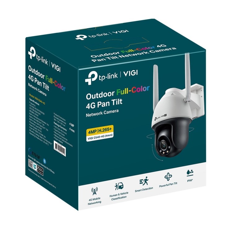 Caméra réseau panoramique 4G couleur extérieure VIGI 4MP