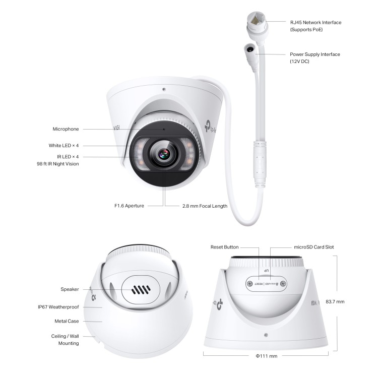 Visuel du contenu de la Caméra IP Tourelle 4MP IA intégrée